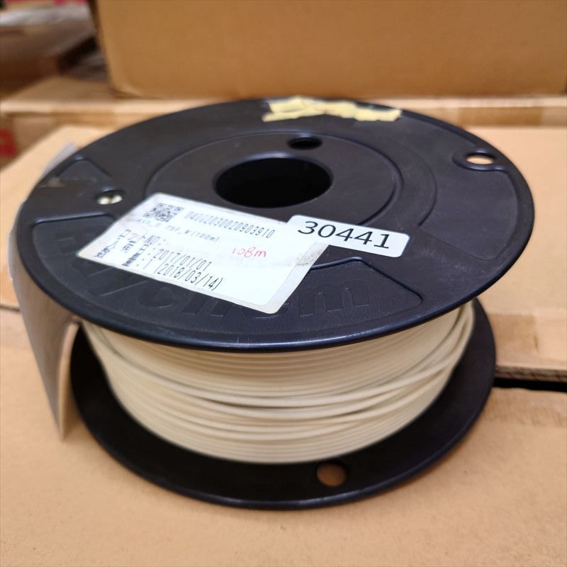 専用2点 AVX電線,0.75F,白,108m
