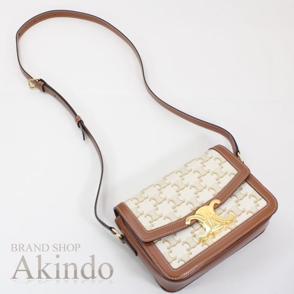 新品同様】セリーヌ ショルダーバッグ ティーン トリオンフ 白