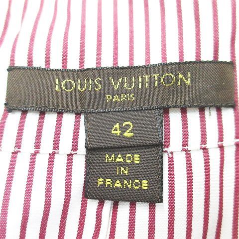 ルイヴィトン LOUIS VUITTON ストライプ柄 長袖 シャツ ブラウス 42 