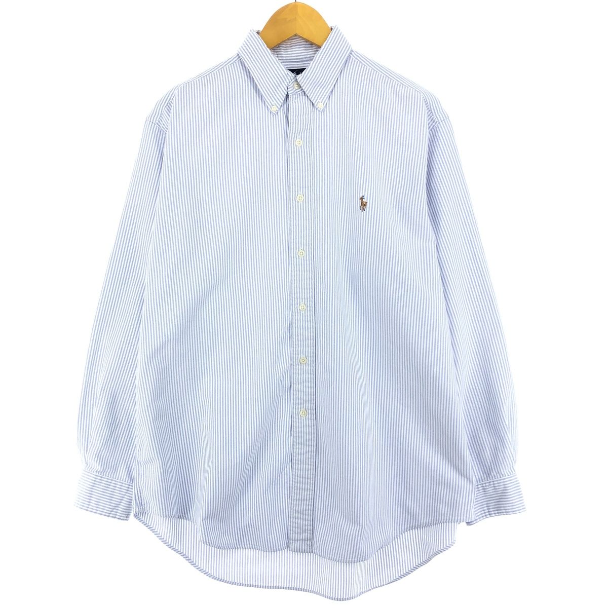古着 ラルフローレン Ralph Lauren YARMOUTH オクスフォード 長袖 ボタンダウンストライプシャツ メンズXL /eaa433035