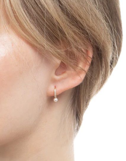 Hirotaka Manhattan パール ダイヤモンド フープ ピアスMH15GPES  