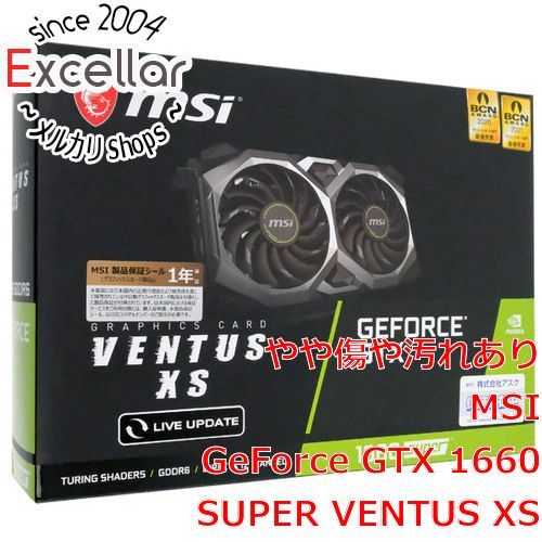 bn:15] MSI製グラボ GeForce GTX 1660 SUPER VENTUS XS PCIExp 6GB 元