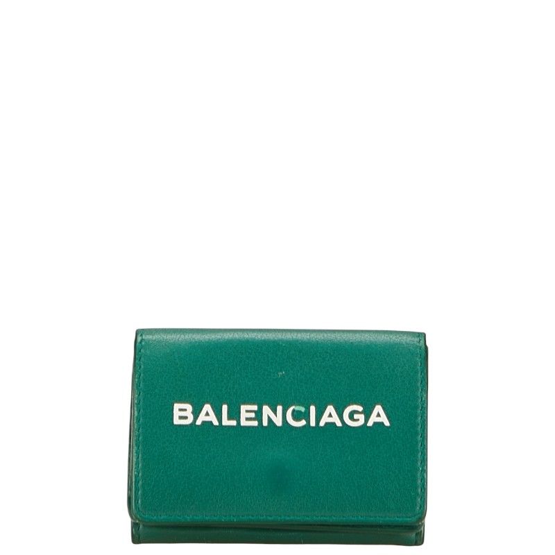 バレンシアガ ロゴ グリーン レザー レディース BALENCIAGA 1-0231805