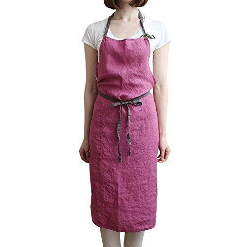 リネンフルエプロン マノン マゼンタ A266 リーノ エ リーナ Lino e Lina