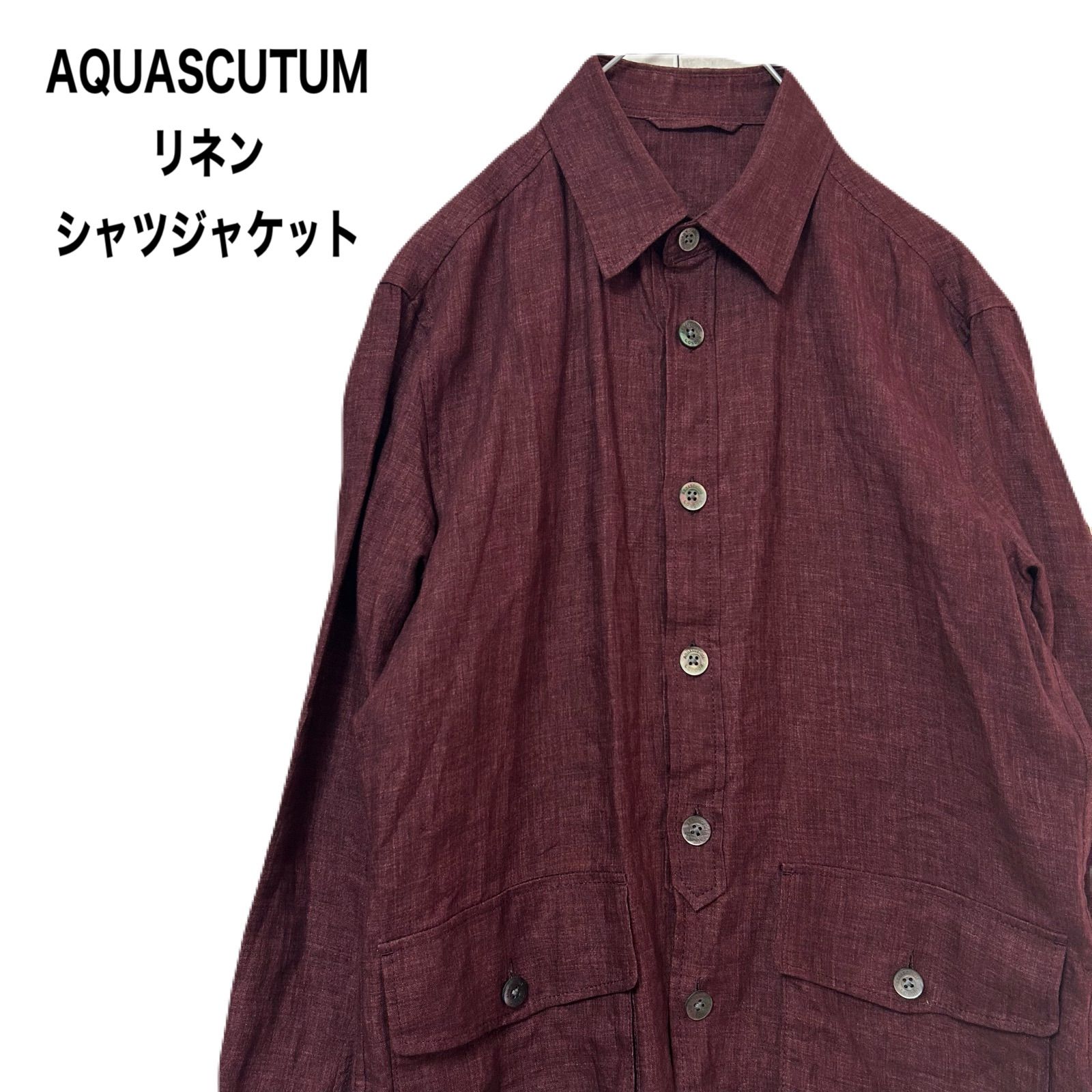 アクアスキュータム AQUASCUTUM リネン シャツジャケット 38 - メルカリ