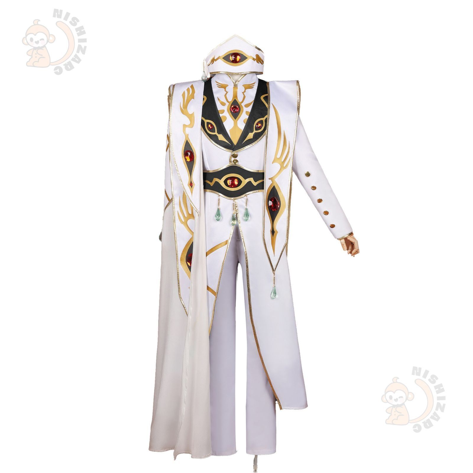 コスプレ 衣装 ルルーシュ コードギアス 白皇帝 制服風 アニメ キャラクター 仮装 メンズ M2508020-5