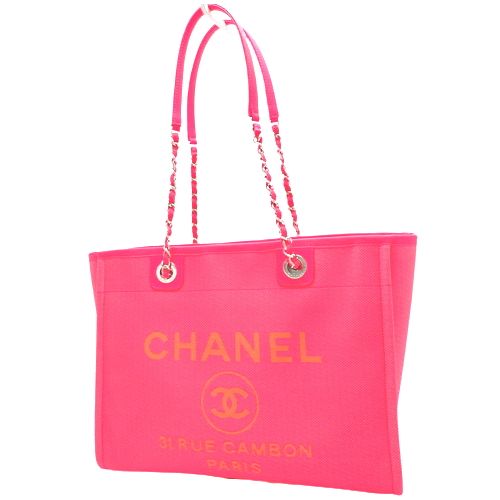 CHANEL(シャネル) ドーヴィル ココマーク チェーントートバッグ ...