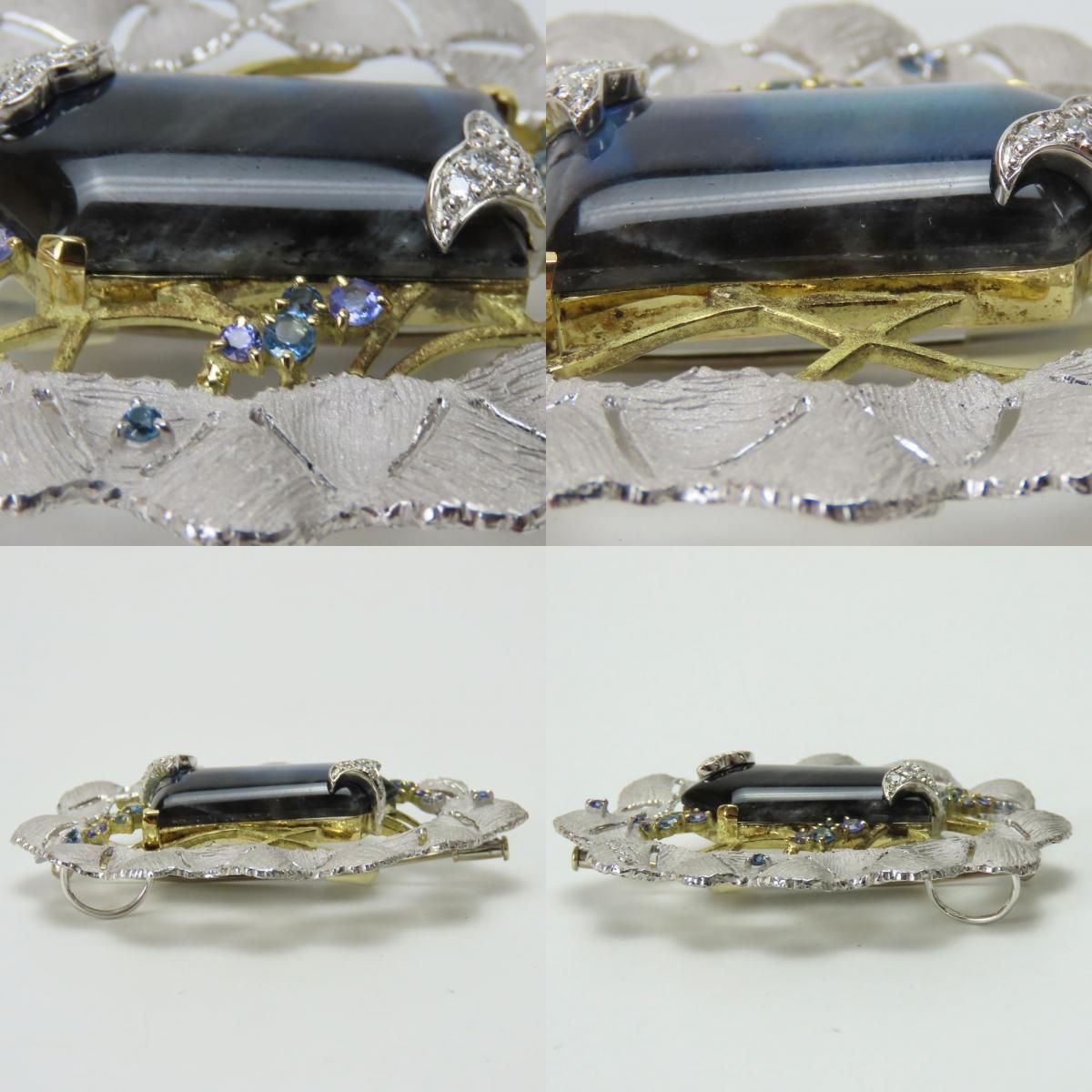 中古】 ブローチ 田村俊一 シュン・クチュール Pt900 K18
