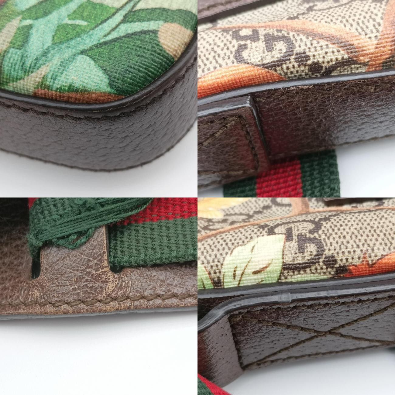 ベージュ×マルチカラー PVCコーティングキャンバス×レザー