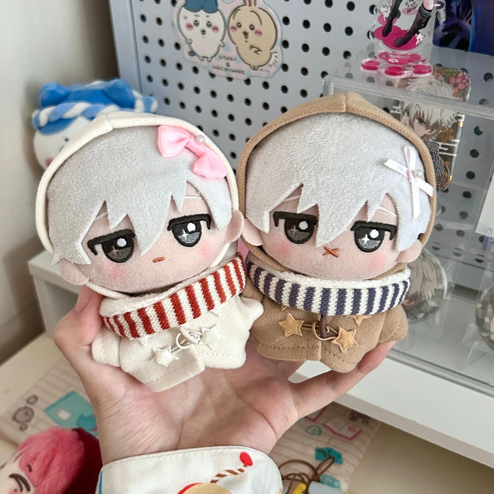 10cm 着せ替え ぬいぐるみ服 ジャケット ベージュ 推しぬい 綿