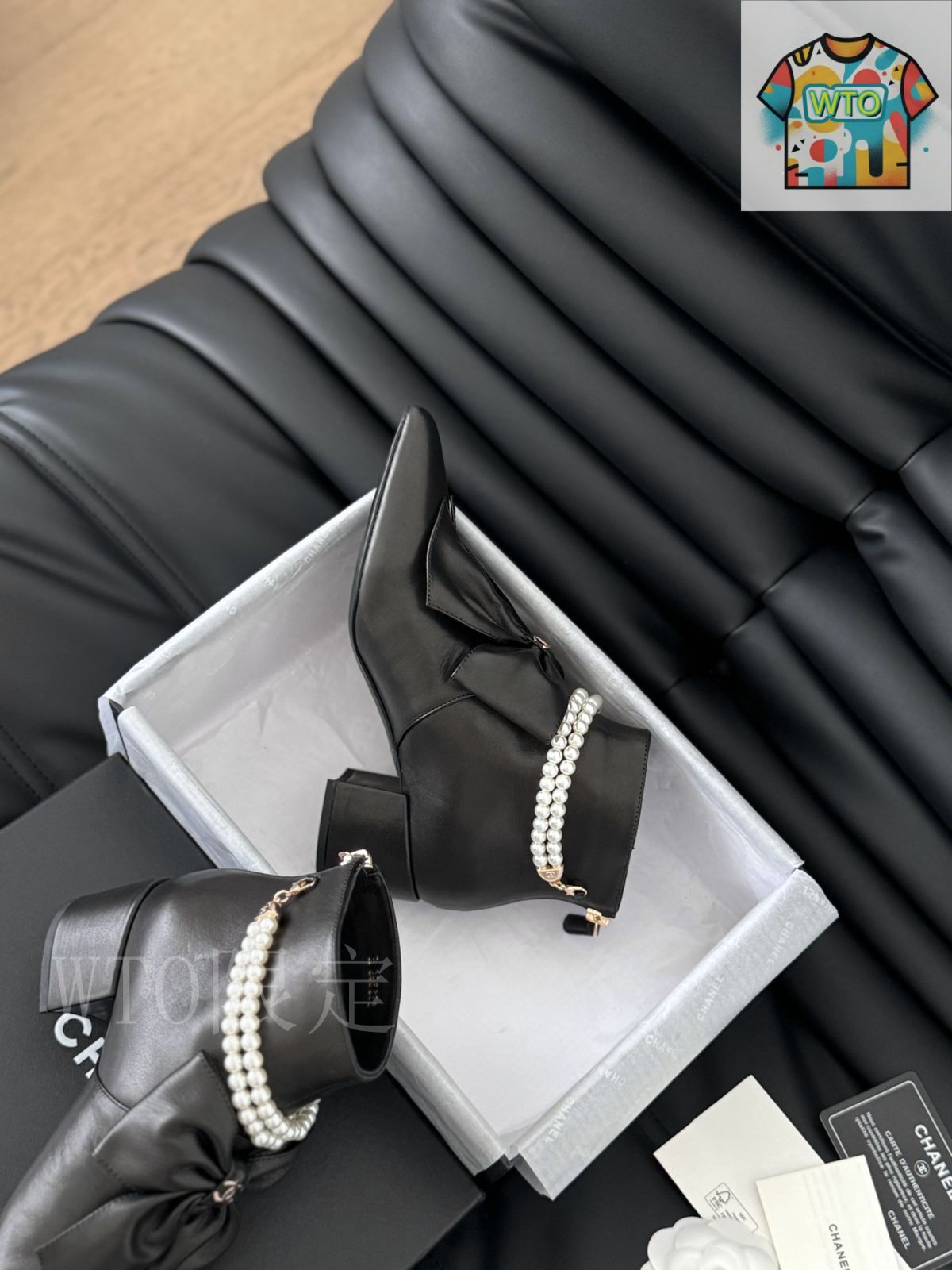 シャネル ココマーク マトラッセ 22B レザー ショートブーツ 37