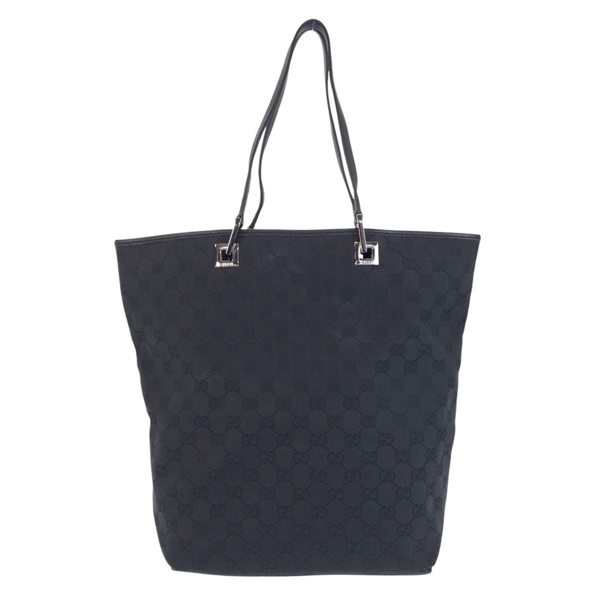 美品 GUCCI グッチ ブラック 黒 GGキャンバス/レザー 31243 トート  