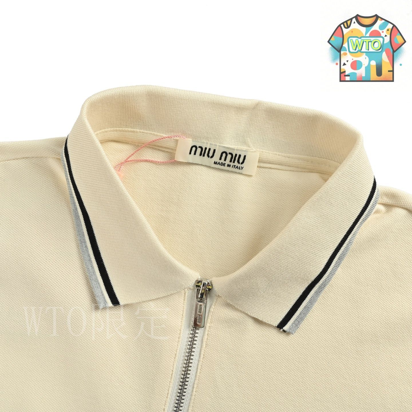 今日WTO】Miu Miu 25ss ハーフジップロゴ刺繍ポロ T-GT65 - メルカリ