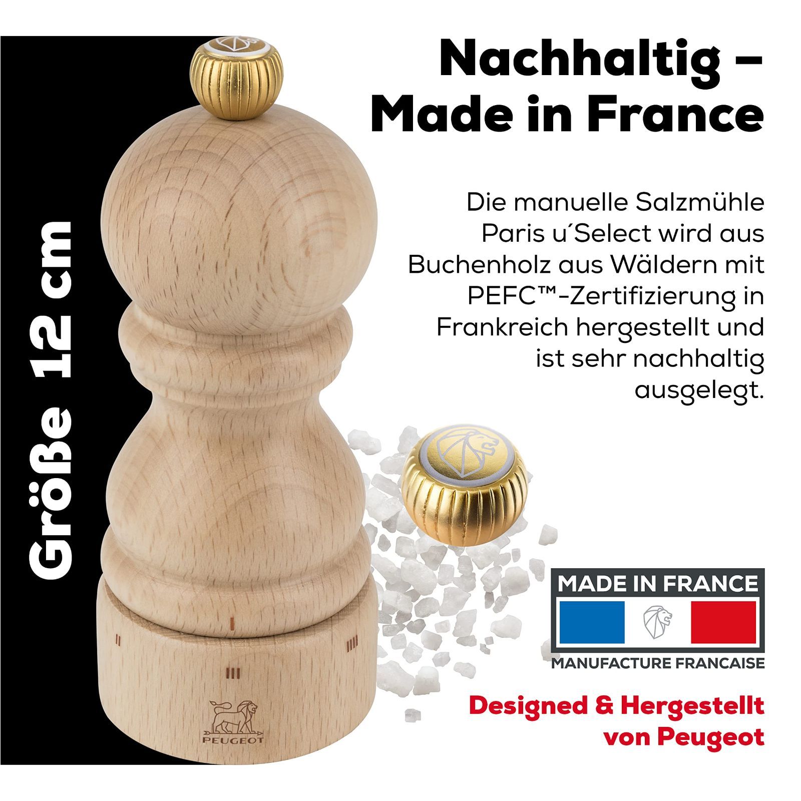 ソルトミル 12cm Uセレクト シラキ パリ プジョー 23379 コーンズ アンド カンパニー リミテッド