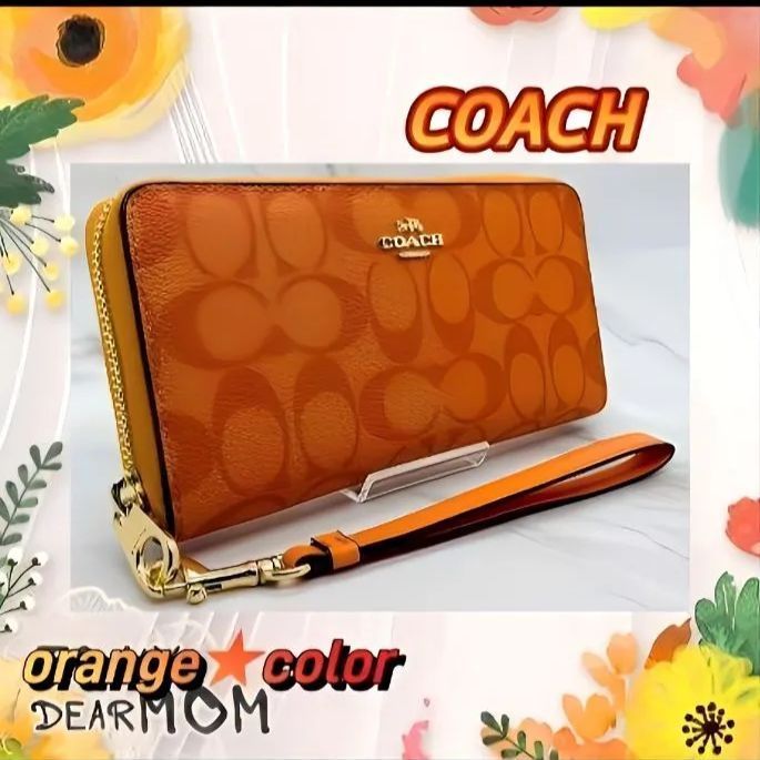 ✳️ Sale 匿名配送 新品 ✳️ COACH コーチ オレンジ長財布