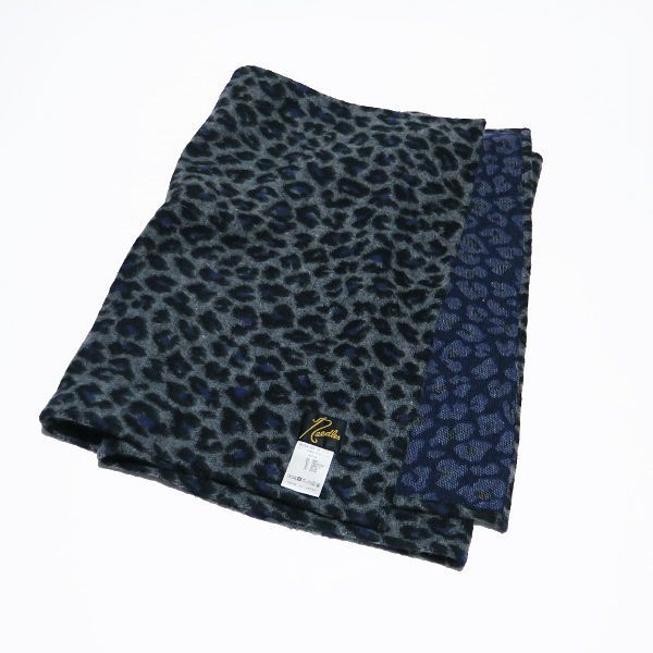 Needles ニードルズ レオパード ウール ストール BG040 グレー
