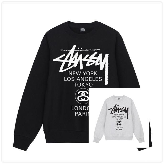 STUSSY ステューシー STUSSY WORLD TOUR CREW ステューシートレーナー 裏起毛 スウェット