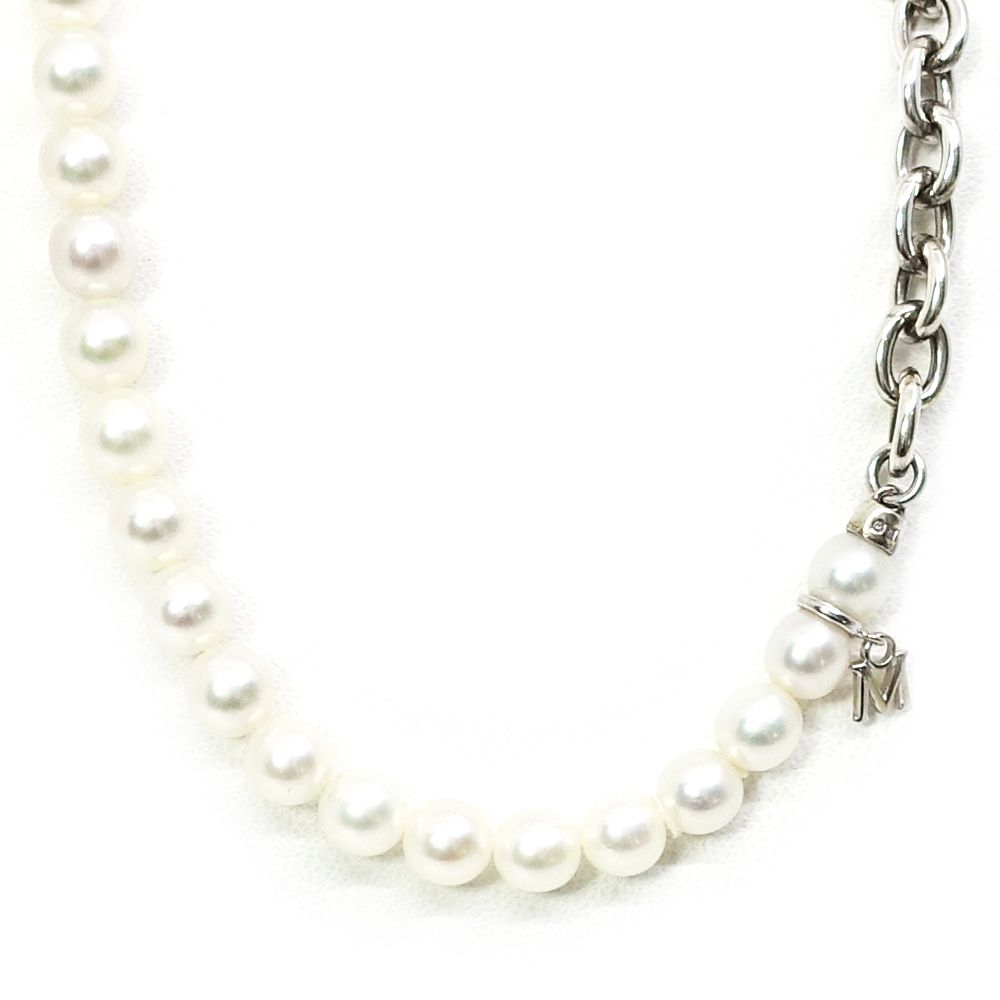 新品同様 MIKIMOTO ミキモト アコヤ真珠 パール ネックレス SV925 ミキモト MIKIMOTO ミキモト SV925 シルバー アコヤパール ネックレス