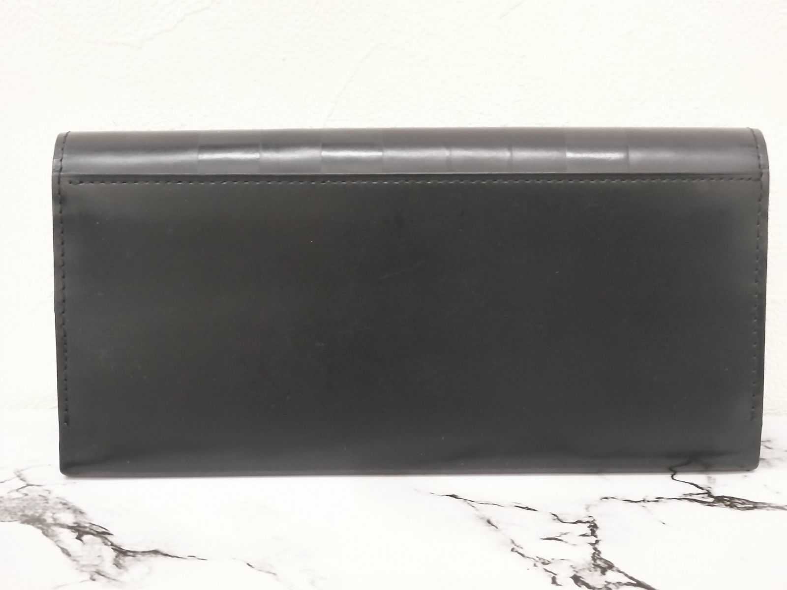 【美品】LANVIN en Bleu ランバンオンブルー  長財布 ブラック