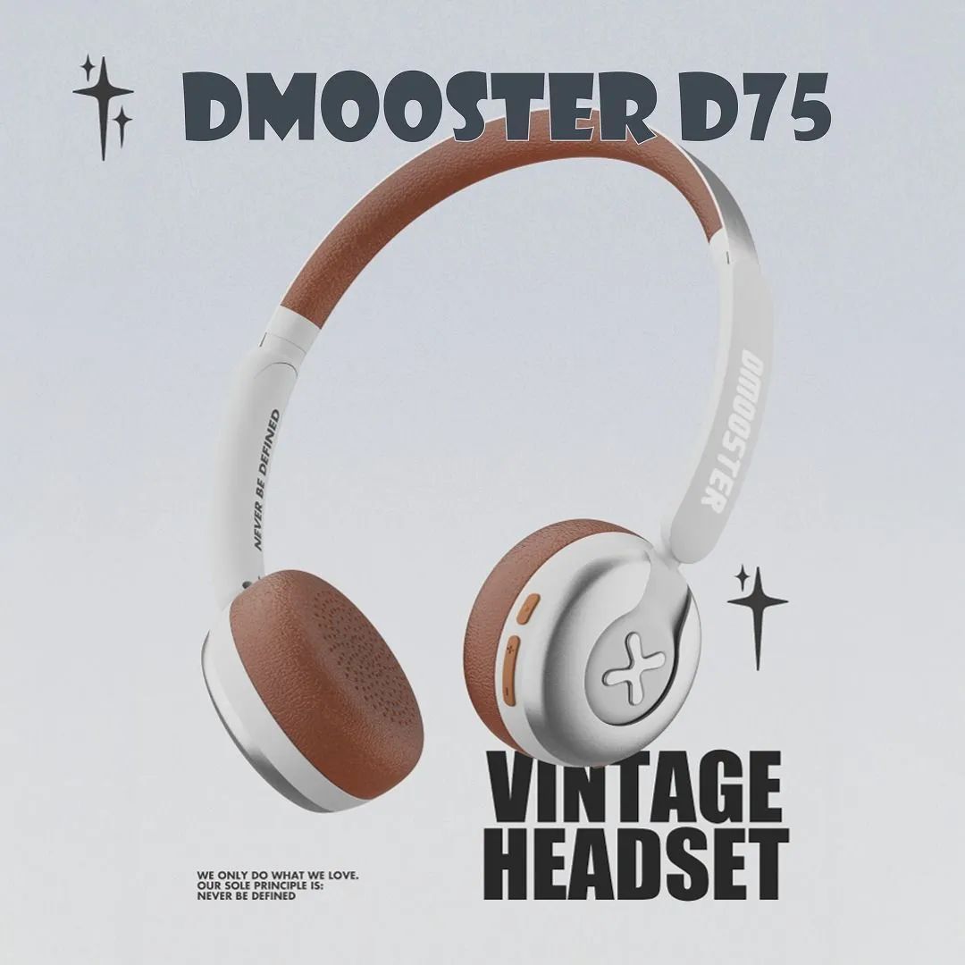 DMOOSTER D75 レトロ ワイヤレスヘッドホン