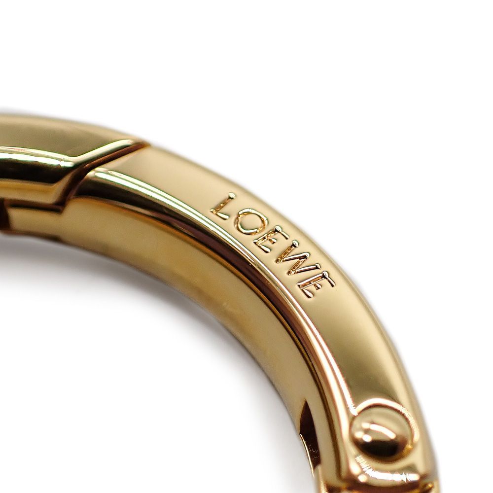 【美品】LOEWE アナグラムキーリング ゴールド ヴィンテージ ロエベ アナグラム キーリング バッグチャーム C621232XDB