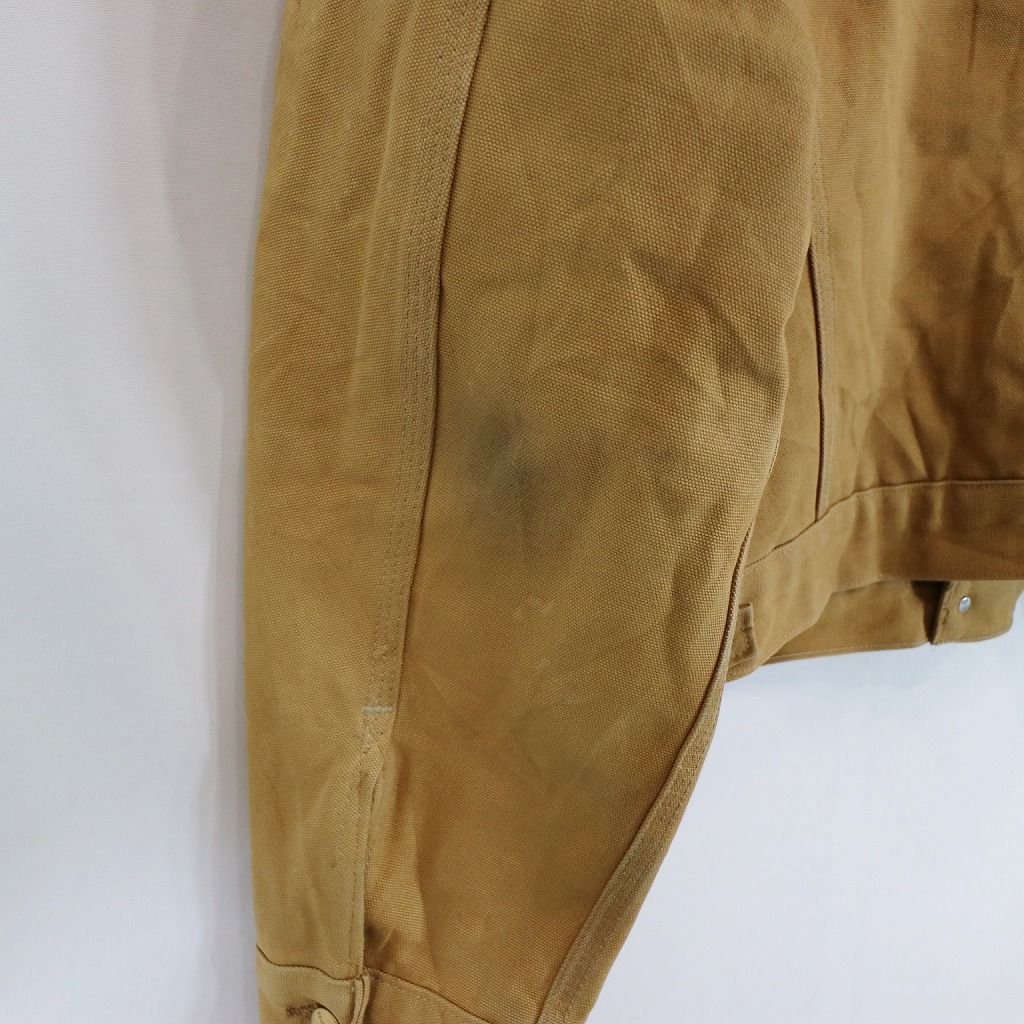 90年代 Carhartt カーハート ワークジャケット ダック生地 防寒 ワーク ブラウン (メンズ Mサイズ相当)   N7340色ブラウン