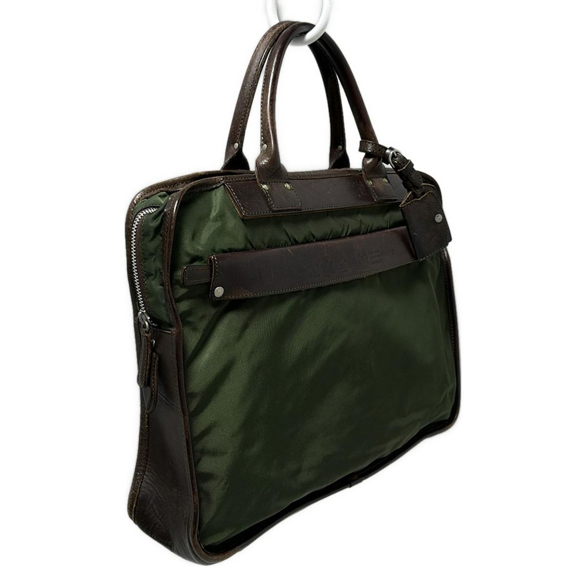 Felisi フェリージ ビジネスバッグ - 8637 2 ダークグリーン×ダークブラウン 本体ロックなし レザー