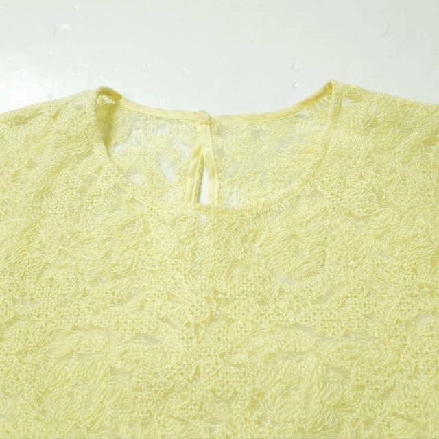 Drawer ドゥロワー 22AW 日本製 FALL1 レースヘムスカラップブラウス 