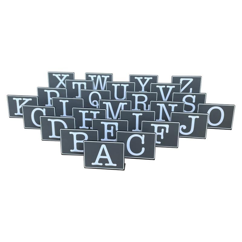 Mehrondo 26個入 テーブルナンバー 卓上 プレート サイン ローマ字- A~Z | サイズ- 74x52mm | アルファベット |