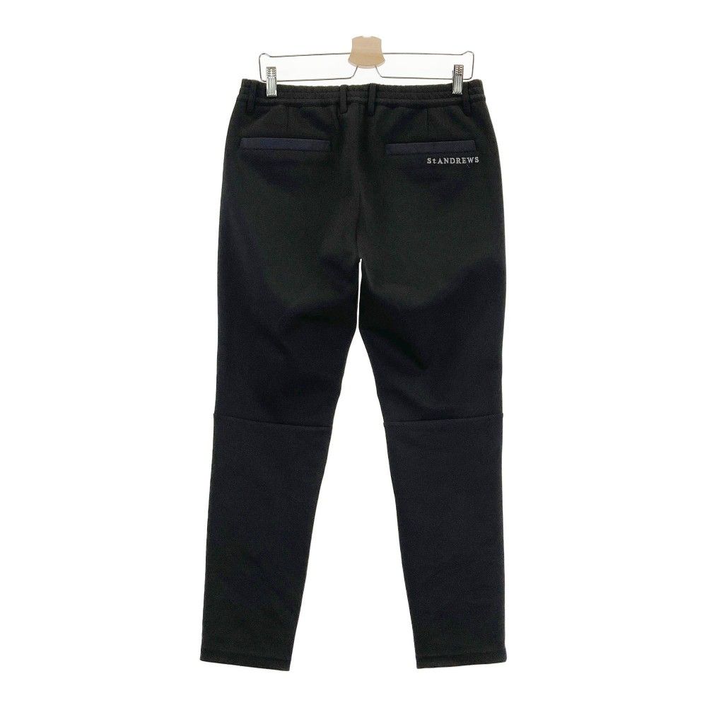 サイズ：L ST ANDREWS セントアンドリュース  ダンボールニット ストレッチパンツ  ブラック系 [240101431755] ゴルフウェア メンズ ストスト ST ANDREWS セントアンドリュース ダンボールニット ストレッチ