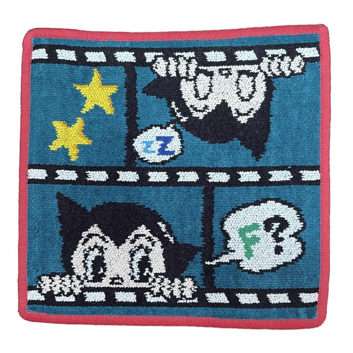 FEILER フェイラー 小物 - ブルーグリーン×白×マルチ ハンドタオル 鉄腕アトムコラボ アトムスター