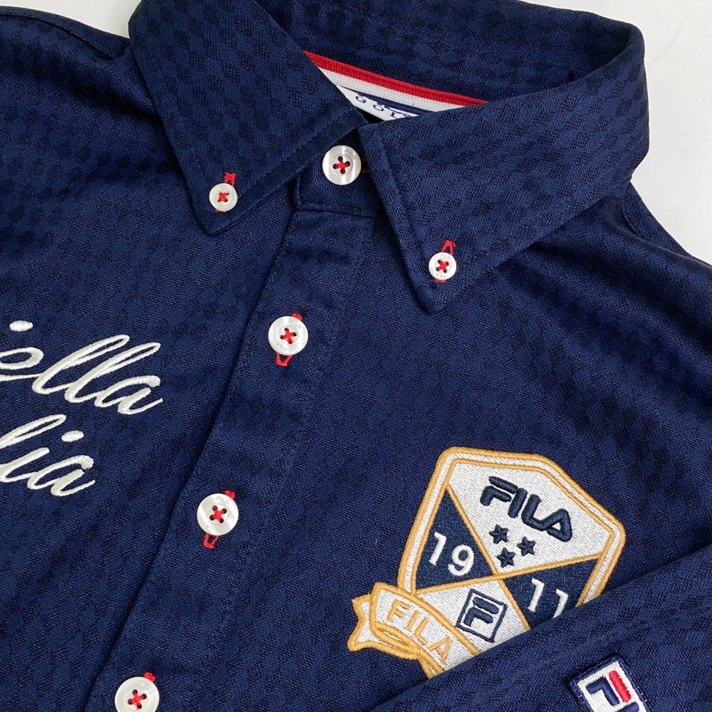 46428　フィラゴルフ　ポロシャツ　青　M 46428 フィラゴルフ ポロシャツ 青 M 46428 フィラゴルフ ポロシャツ 青 M