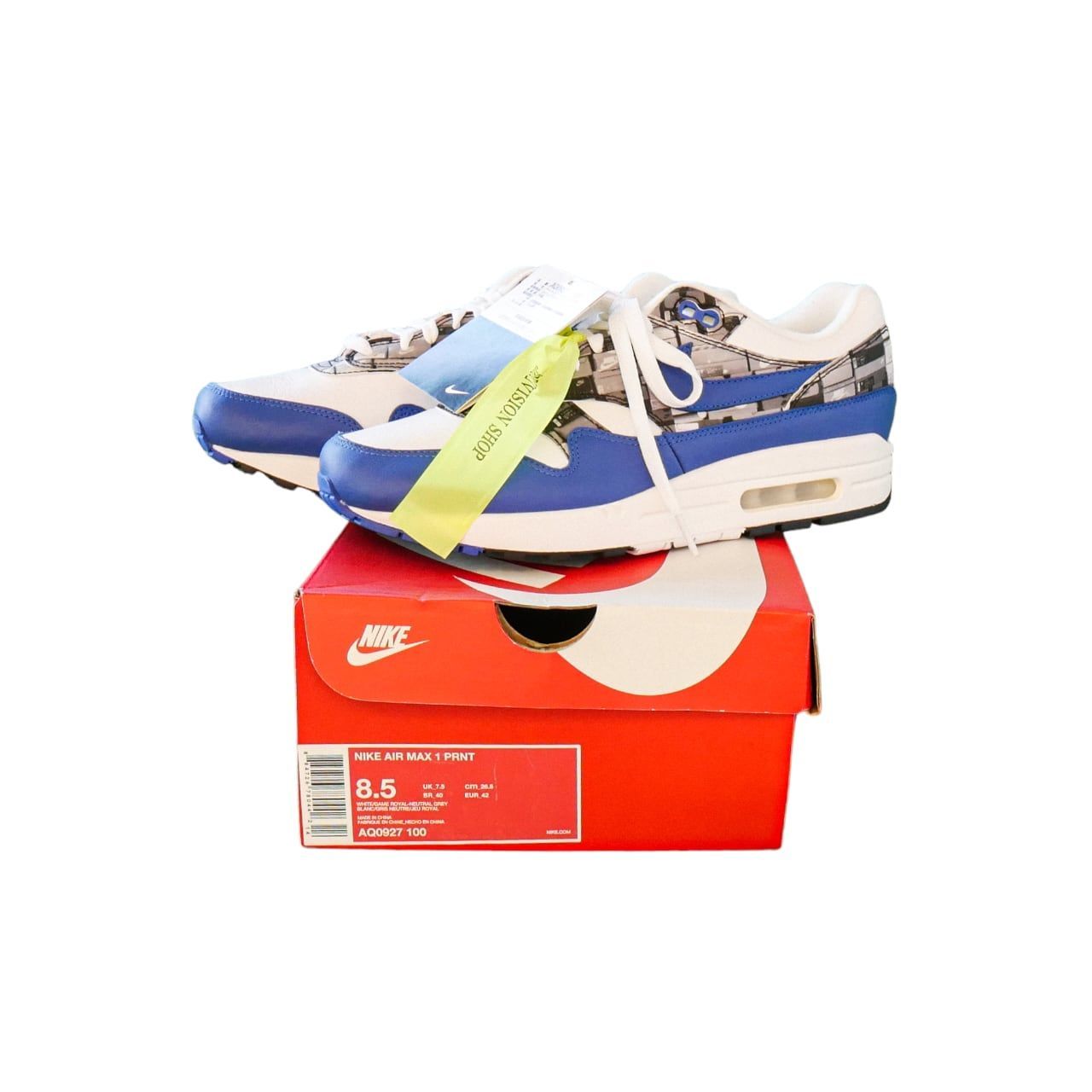 新品 ATMOS × NIKE AIR MAX 1 BLUE ナイキ エアマックス アトモス US8 