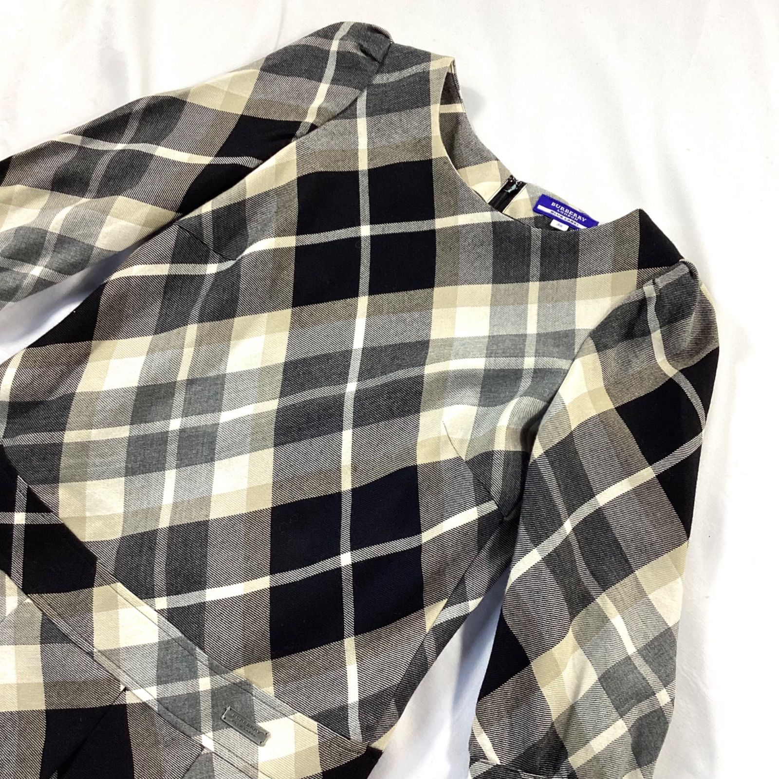 チェック柄ミニワンピース 36 バーバリーロンドン　ブルーレーベル BURBERRY BLUE LABEL バーバリーロンドン ブルーレーベル