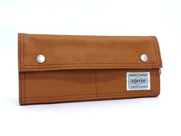 PORTER ポーター フリースタイル レザー 二つ折り 長財布 ウォレット 札入れ 小銭入れ カード入れ ブラウン系 BN5388