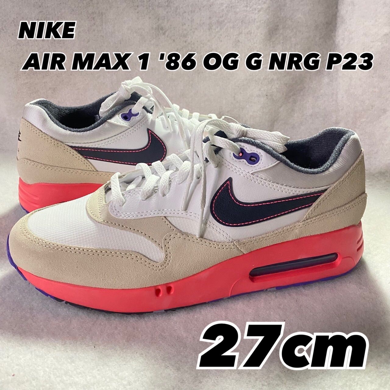 NIKE - ハタアキ27cm ナイキ　エアマックス1G ゴルフシューズ NIKE AIR MAX 1 GOLF ナイキ エア マックス 1 ゴルフ WHITE