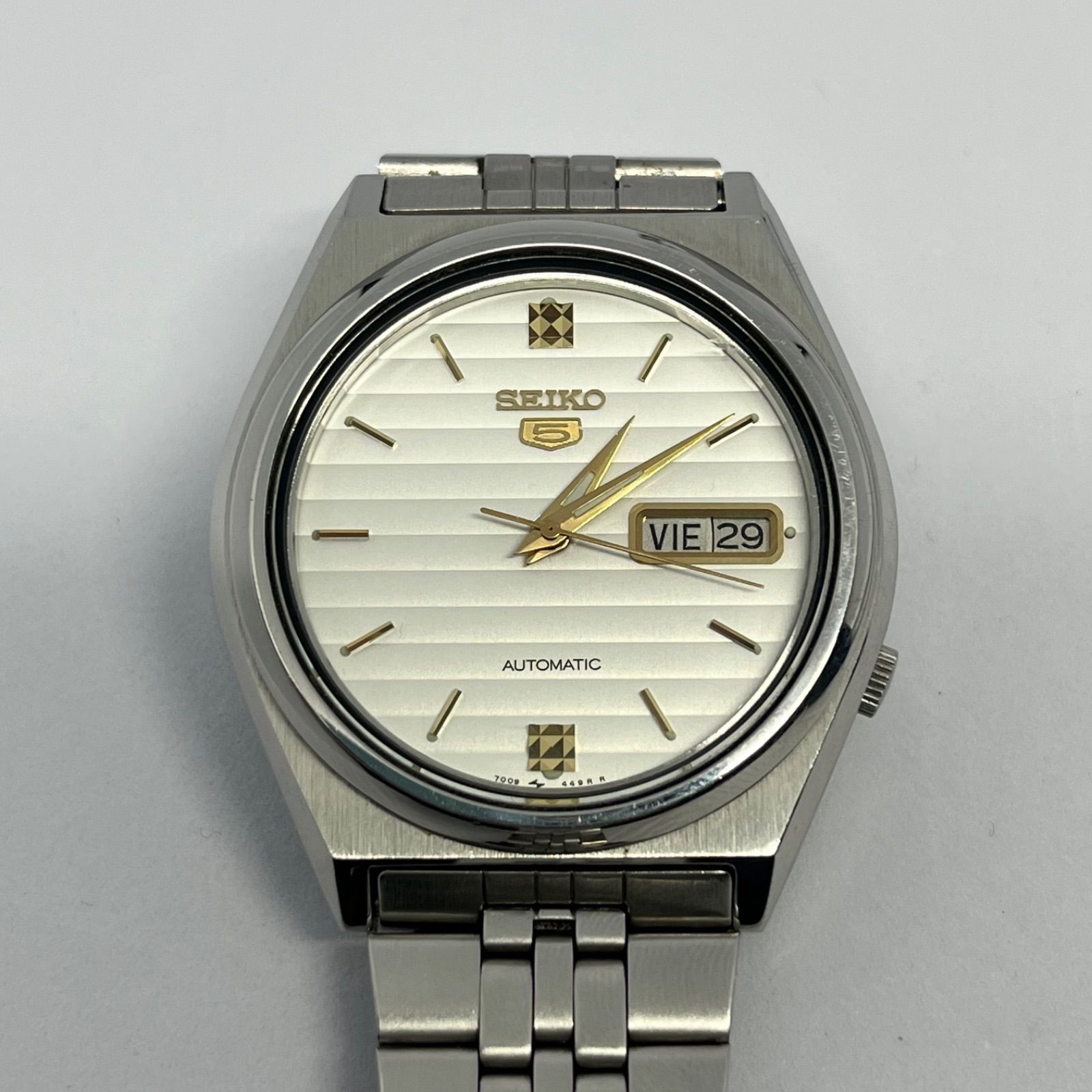 SEIKO 5 自動巻 7009-876Aセイコーファイ。 希少 SEIKO Ref.7009-876A 1980年製 稼働品 自動巻き