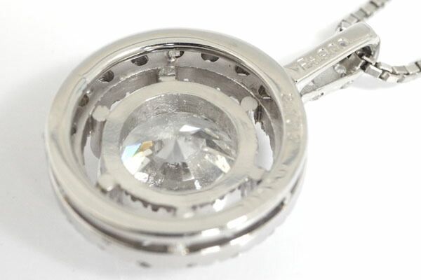 ネックレス 一粒ダイヤモンド シンプル Pt850 Pt900 プラチナ ダイヤモンド 1.02ct レディース