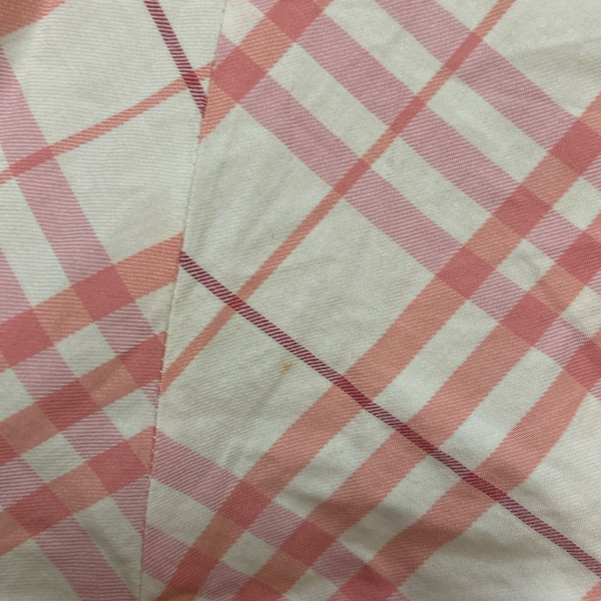 Burberry Blue Label バーバリーブルーレーベル スカート サイズ36 S レディース - 白×ピンク ひざ丈 チェック柄 SIROKUMA-CORPORATION_COM