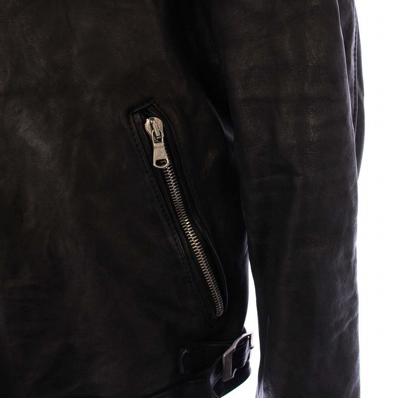 ストラム STRUM SLATER 製品染めシングルライダース ジャケット