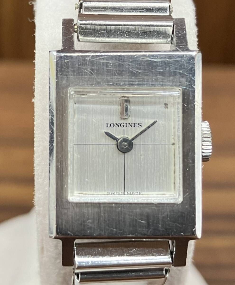ジャンク ジャンク LONGINES ロンジン 手巻き レディース 腕時計 スクエア アンティーク ヴィンテージ シルバー文字盤