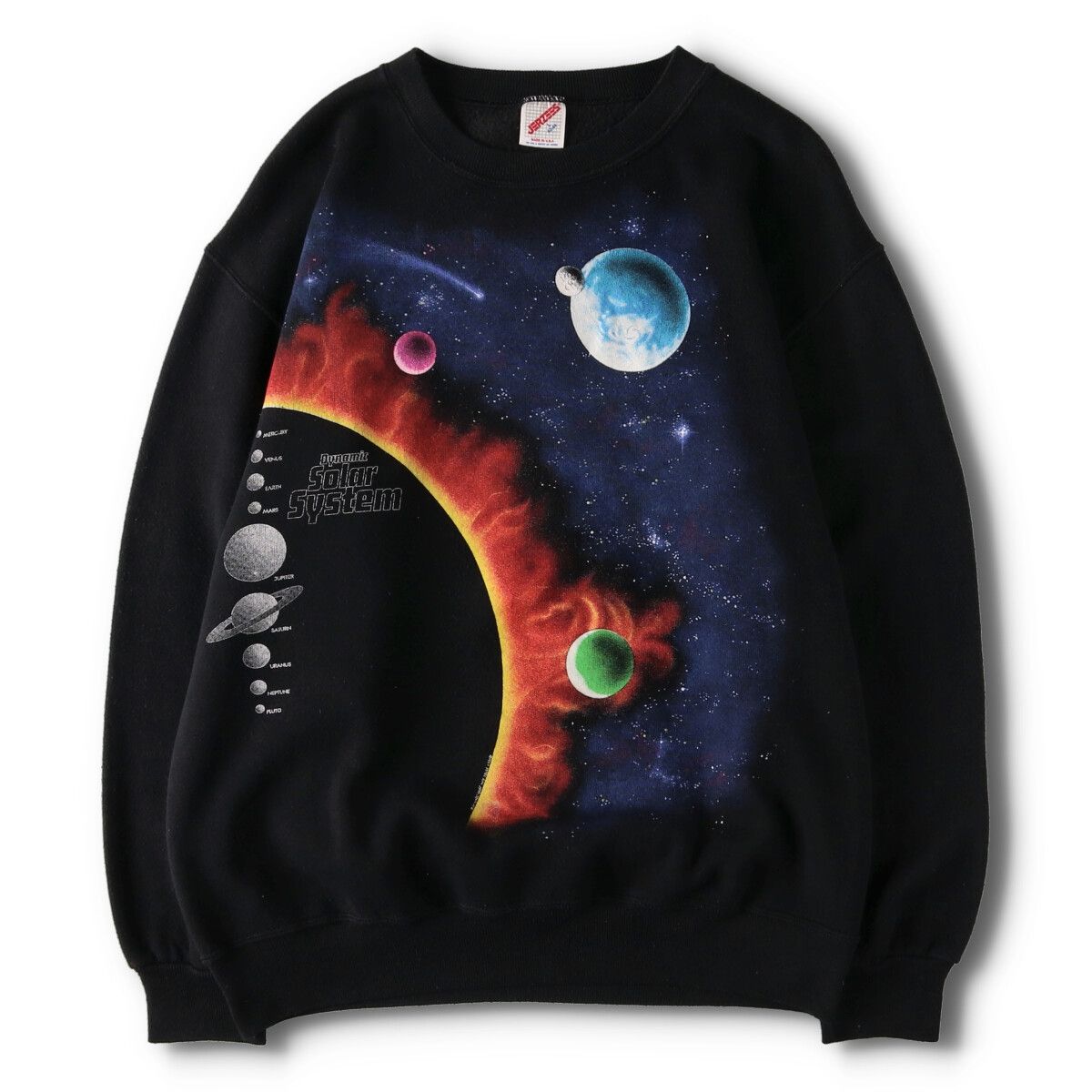 古着 80年代 ジャージーズ Jerzees 宇宙柄 惑星柄 プリントスウェット 