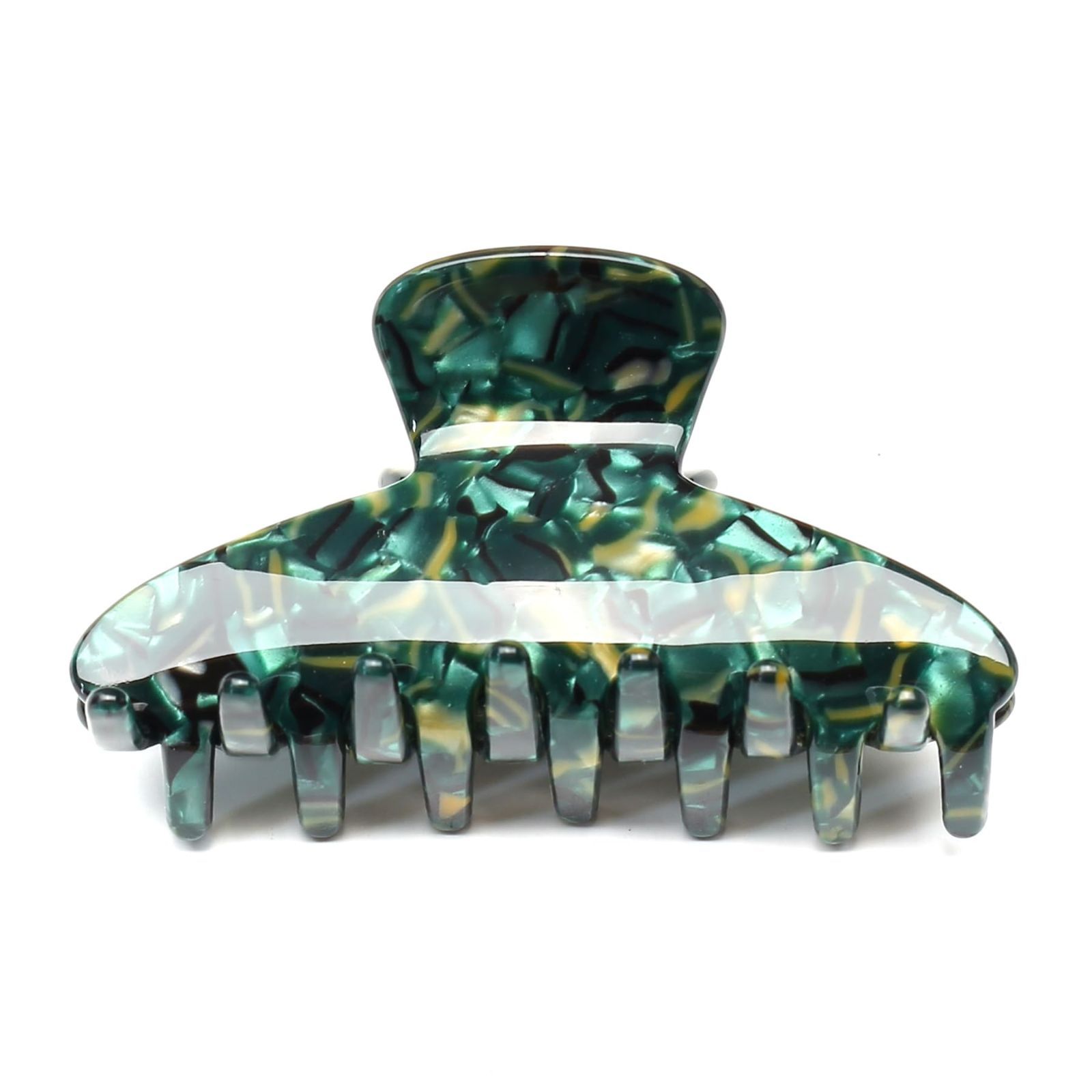 1本 8 5 cm 4 cmGreen レディース 韓国 大人 ヘア しっかりとまる バンスクリップ グリーン クリップ 髪留め 緑 ヘアクリップ 中くらい QinGoo