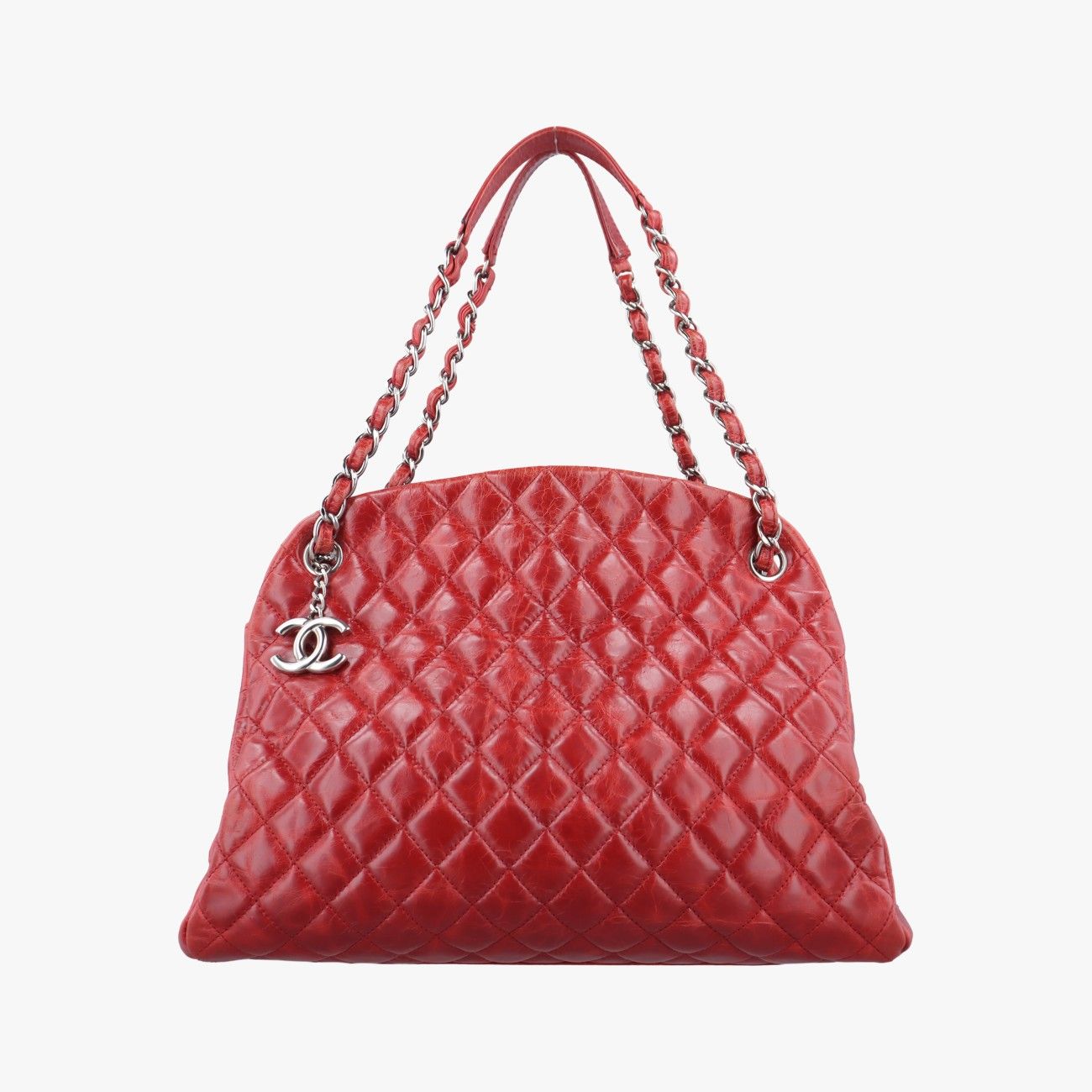 CHANEL マトラッセ マドモアゼル レザー ボーリング チェーン シャネルChanelマドモアゼル ボーリングレッドレザー