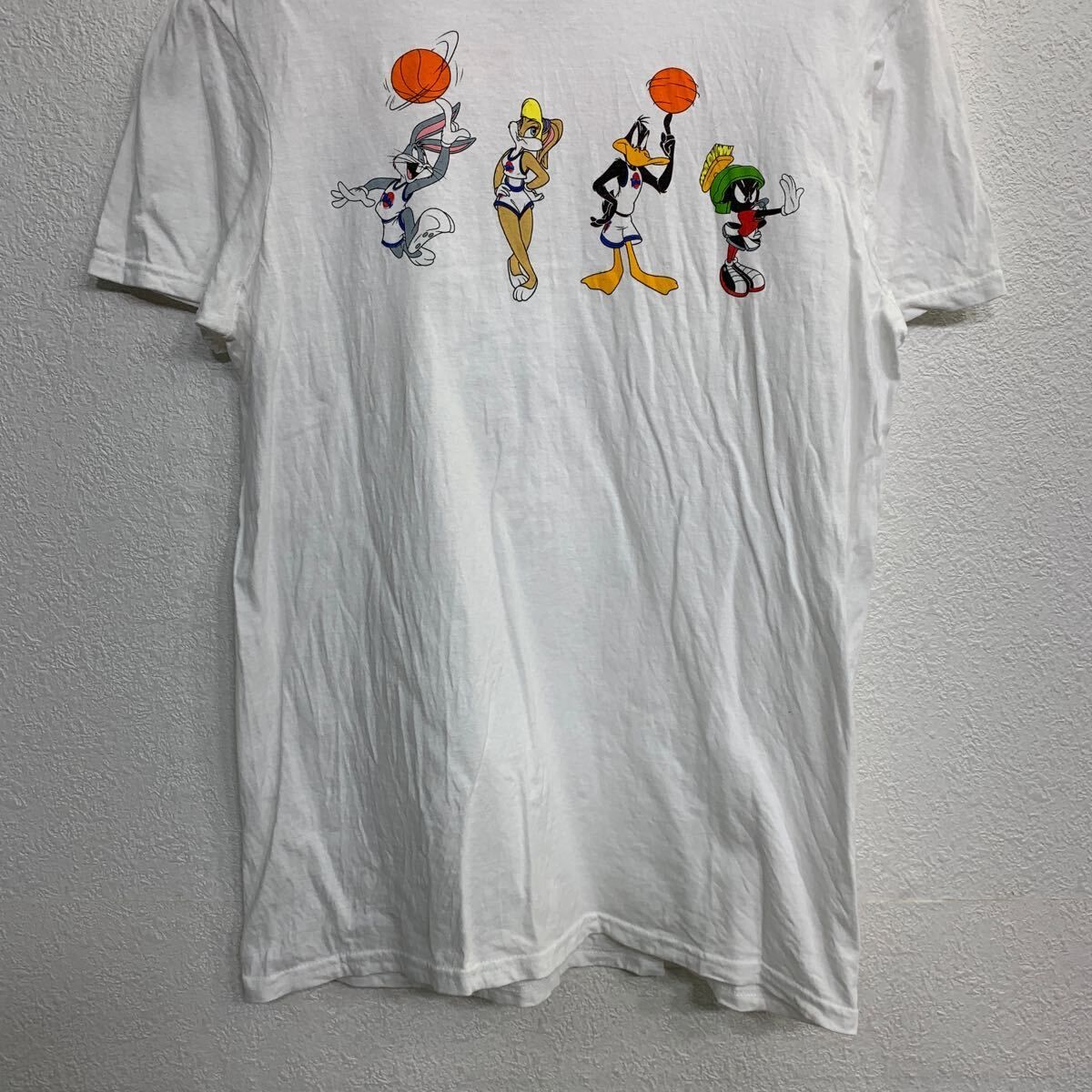 SPACE JAM 半袖 プリント Tシャツ Mサイズ スペースジャム キャラクターTシャツ ホワイト コットン 古着卸 アメリカ仕入 t2407-4558