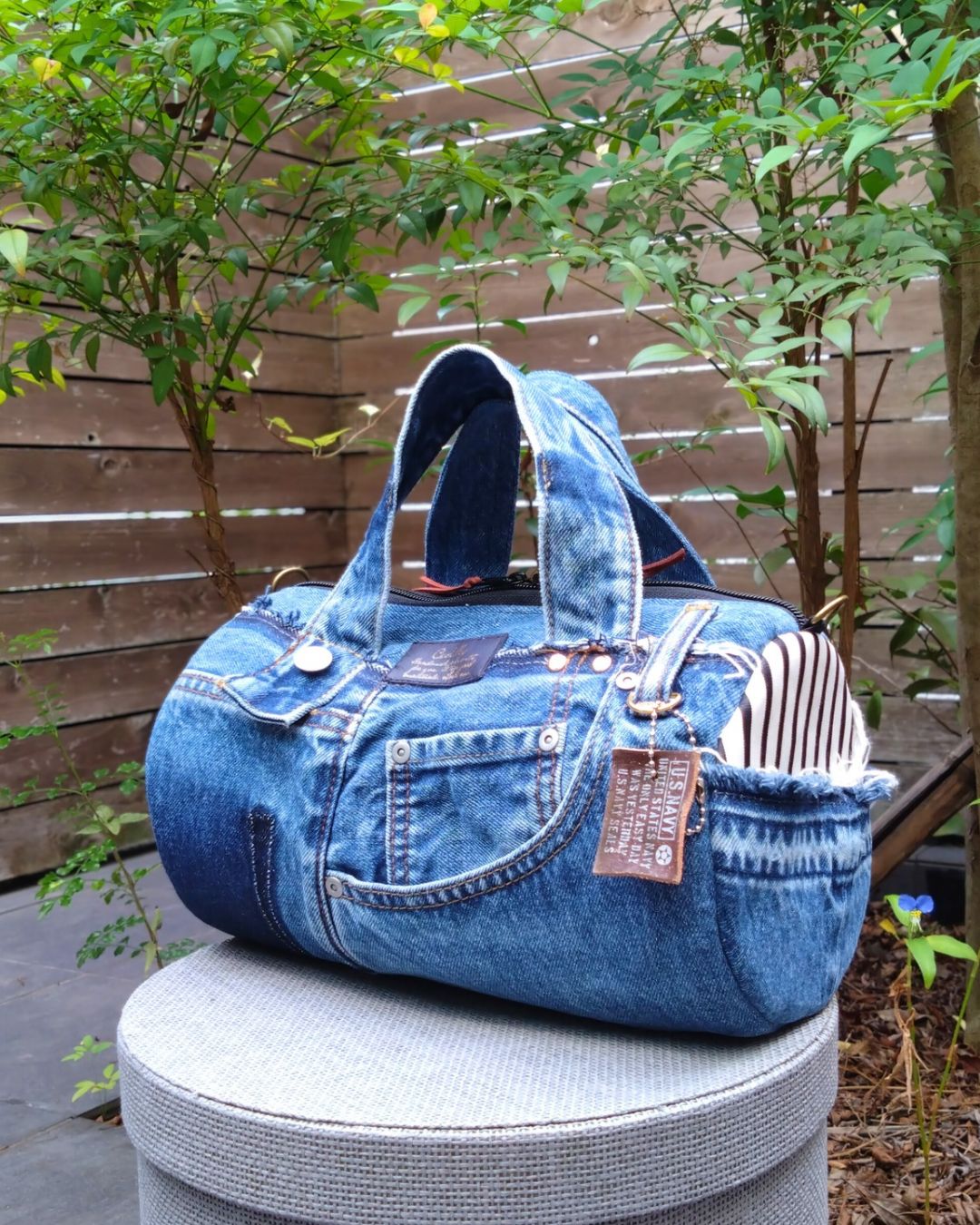 専用❕️№768【DENIM❌️ドラム缶型ボストンバッグ♥】デニムリメイクバッグ 専用❕️№768【DENIM❌️ドラム缶型ボストンバッグ♥】デニム