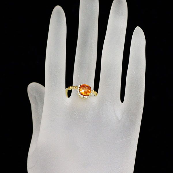 カラッチ K18YG スぺサルティンガーネット イエローサファイア  