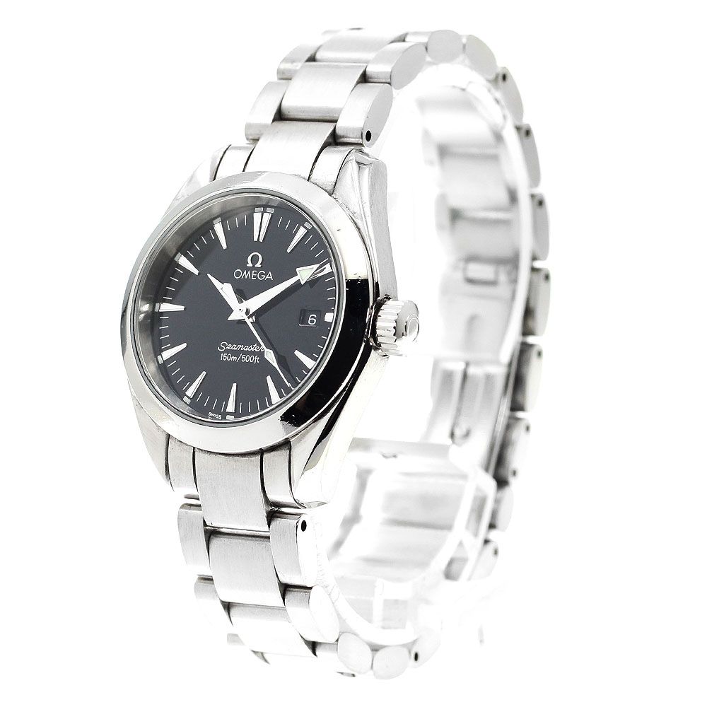 美品 オメガ レディース 2577.80 OMEGA Seamaster オメガ OMEGA 2577.80 シーマスター アクアテラ デイト クォーツ
