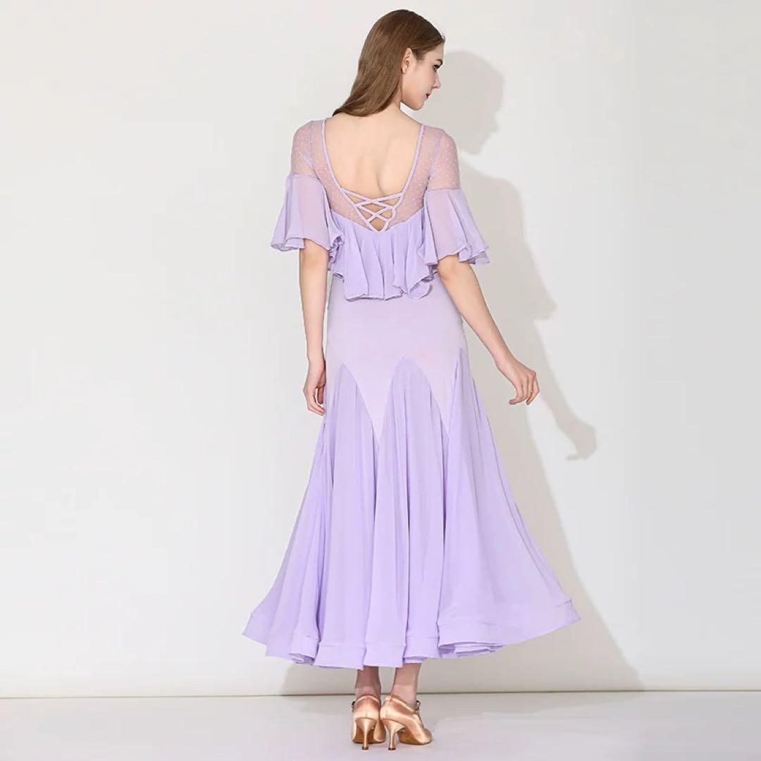 2025年新作 パーティーにも！スタンダードダンス練習着ワンピース 胸