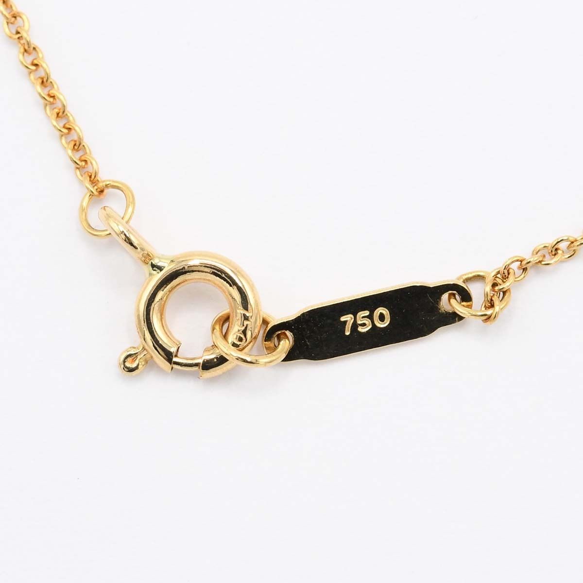 B55＃ Tiffany＆Co. ティファニー 750 18K ビーンズ ネックレス 長さ:41㎝ 重さ:約3.44g レディース アクセサリー ＃ TIFFANY＆Co. ティファニー ミルグレインバンド リング